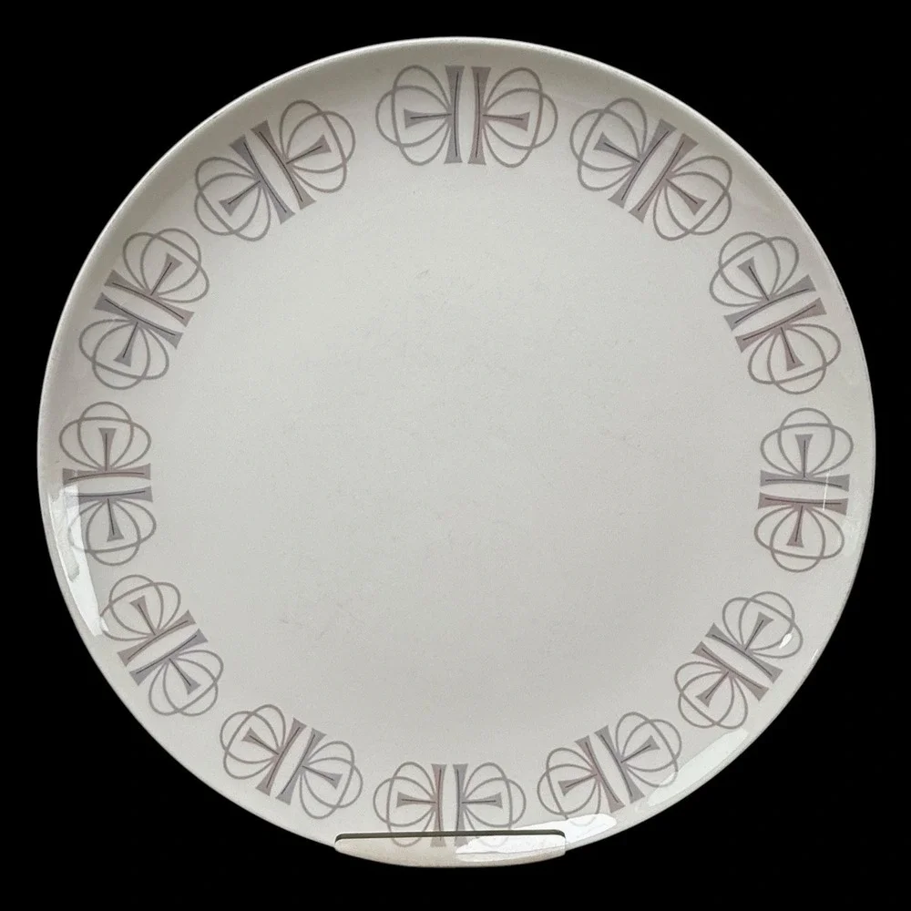 Vintage MCM Franciscan Whitestone Ware MERRY-GO-ROUND Dinner‎ Plates 10.25 4 pcs
